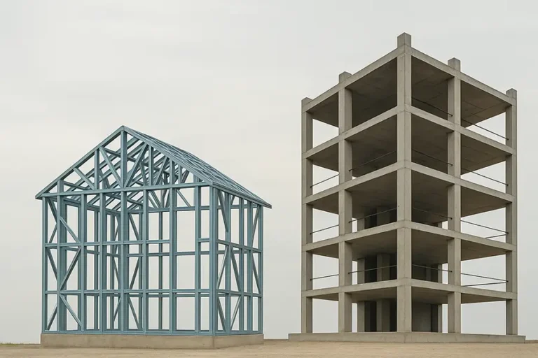 مقایسه سازه LSF با اسکلت بتنی و فلزی سنتی: کدام انتخاب برای پروژه شما به‌صرفه‌تر است؟