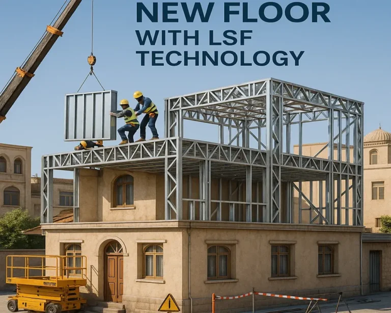 اضافه اشکوب با LSF ساخت طبقه دوم سبک و بدون تقویت پی